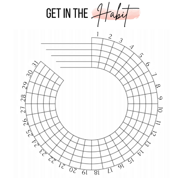 Get In The Habit Circular Tracker Bridal Shower