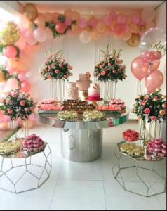 bridal shower balloon garland