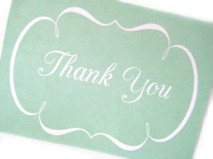 bridal shower thank you cards