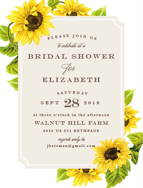 sunflower bridal shower