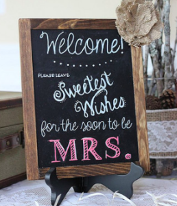 bridal shower signs