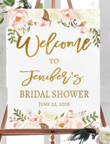 Bridal Shower Welcome Sign Blush Bridal Shower Bridal Shower Decoration Bridal Shower Sign Bridal Shower banner Bridal Shower invite