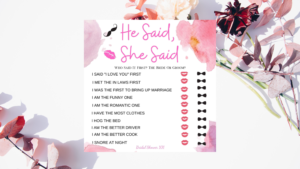 he said she said game