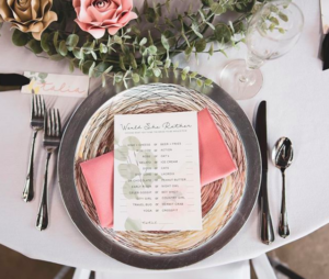 bridal shower tableware