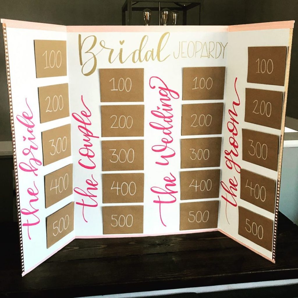 77 Bridal Jeopardy Questions (Free Game Included!) Bridal Shower 101