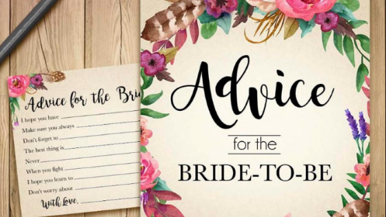 50 Cards Advice for the Bride - Bridal Shower Games Wedding Advice Cards 