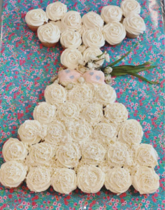 bridal shower cupcake dress