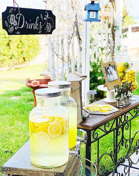 lemon themed bridal shower drink