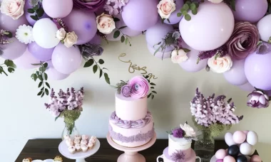 purple bridal shower ideas