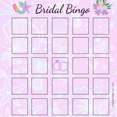 Mermaid Bridal Bingo