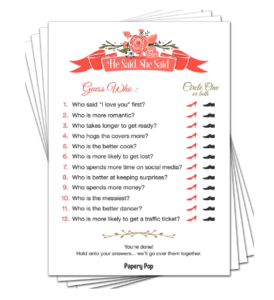 he said she said game