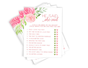 He said she said game