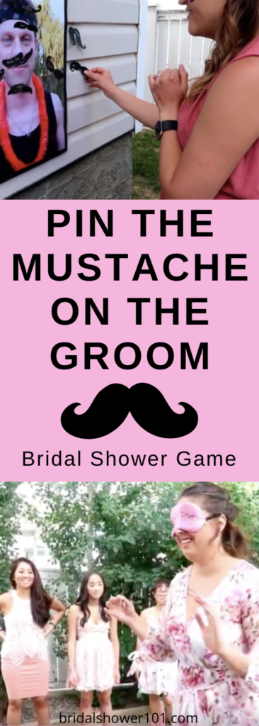 pin the mustache on the groom