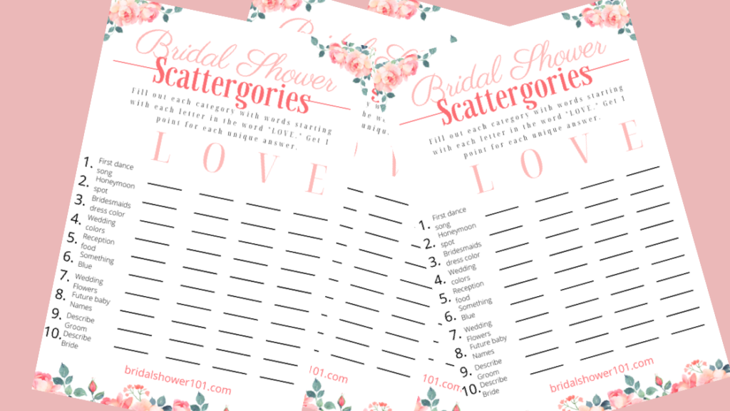 Bridal Shower Charades With Free Printables | Bridal Shower 101
