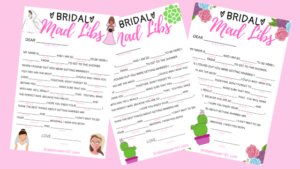 bridal shower mad libs