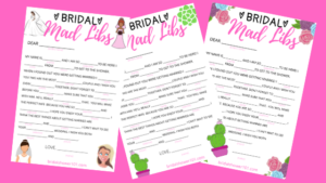 bridal shower mad libs