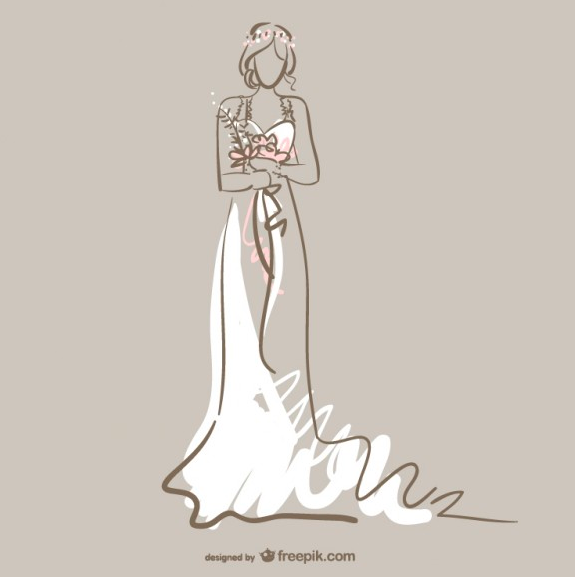 bridal party sketch