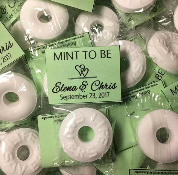 Mint to be bridal shower favors