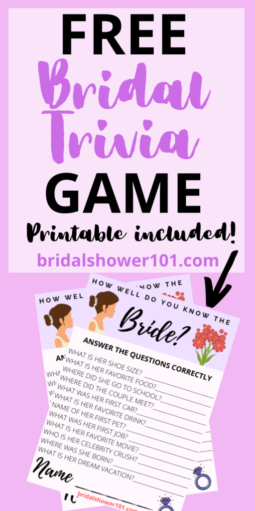 Bridal Shower Trivia Questions | Bridal Shower 101