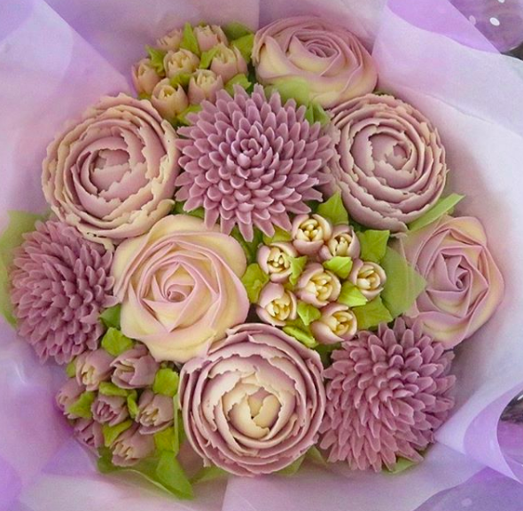 bridal shower cupcakes lavender