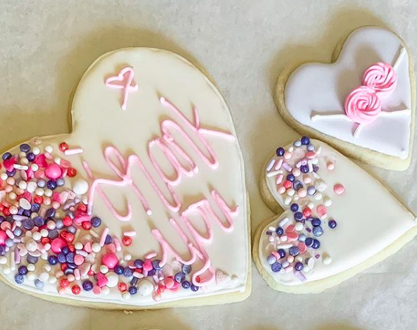 bridal shower cookies white