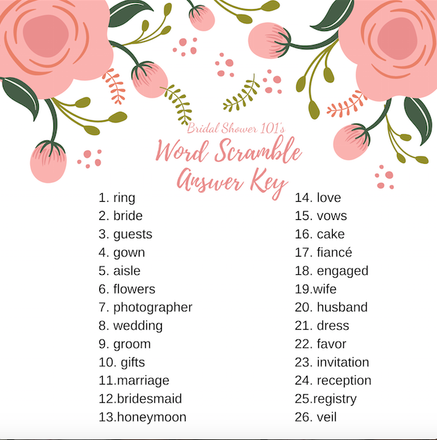 Bingo Would She Rather 6 Floral Bridal Shower Games for Wedding Engagement Party Decorations 50 of Each Word Scramble Who Am I Date Night Ideas Total 300 Games Includes He Said She Said 