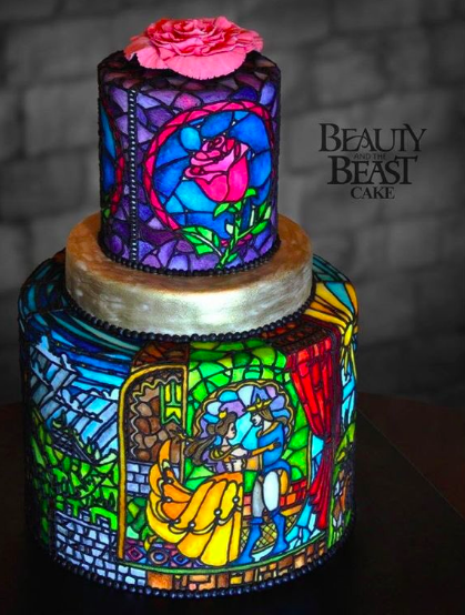 Beauty and the Beast Wedding cake