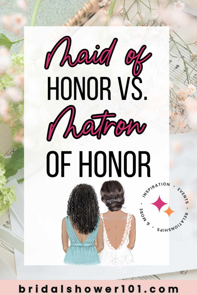 maid of honor v matron of honor