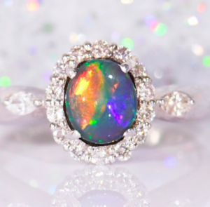 black opal rings