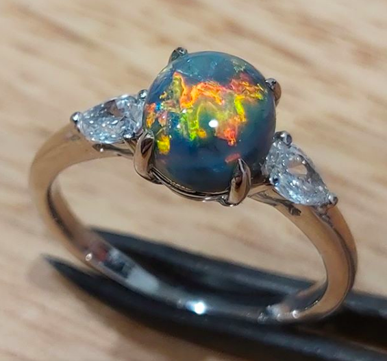 26 Beautiful Black Opal Engagement Rings | Bridal Shower 101