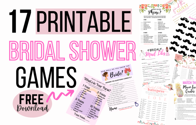 Downloadable Wedding Games Bridal Shower Games Printable Instant Download Bachelorette Party Games Set Bridal Shower Games Bundle