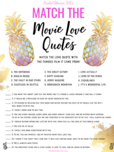 printable bridal shower games