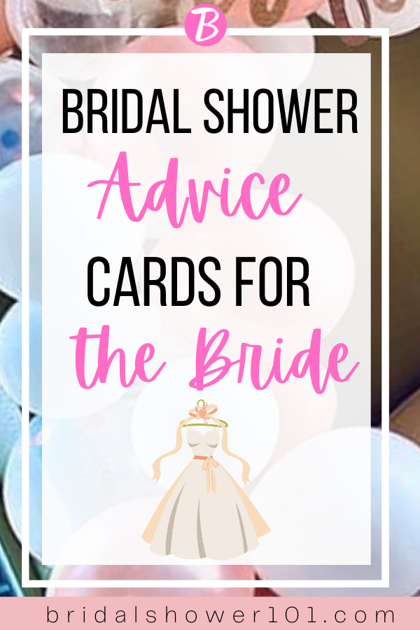 bridal shower advice cards