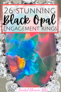 black opal engagement ring