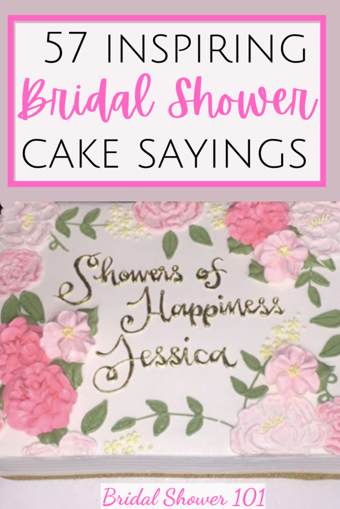 bridal shower cake sayings
