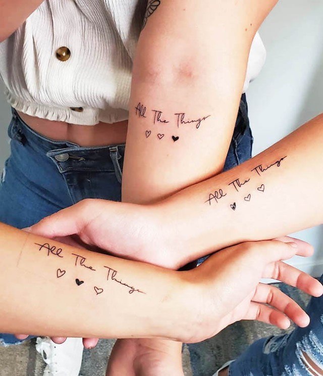 Matching Quote Tattoos For Sisters Matching Quote Tattoos For Sisters