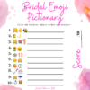 Bridal Emoji Pictionary Game Guide | Bridal Shower 101