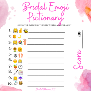 bridal emoji pictionary