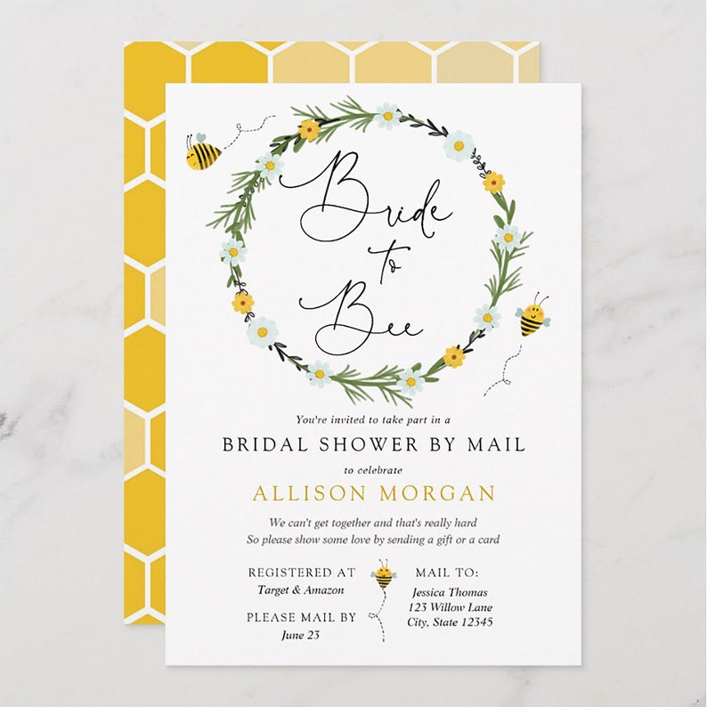 bride to bee bridal shower invitations