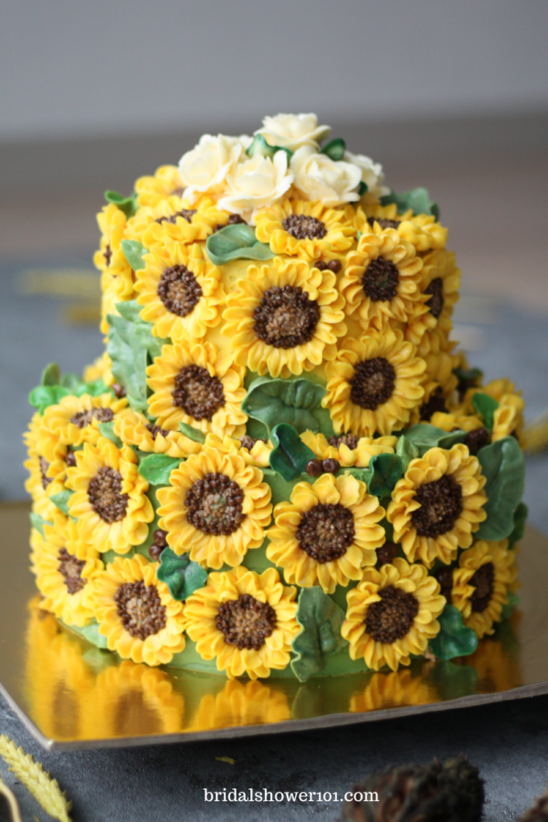 19 Gorgeous Sunflower Cake Designs Bridal Shower 101 7637