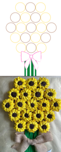 sunflower cupcake cake design