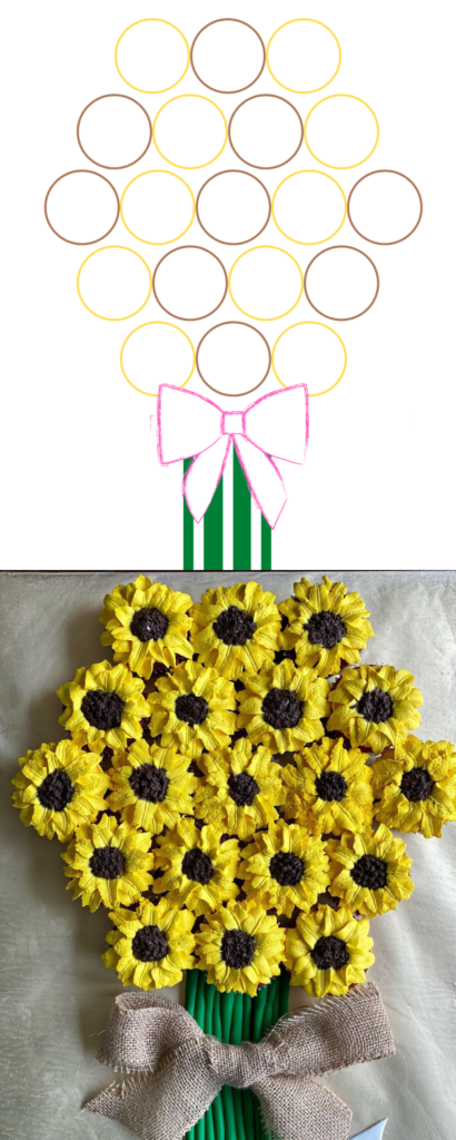 sunflower cupcake cake design