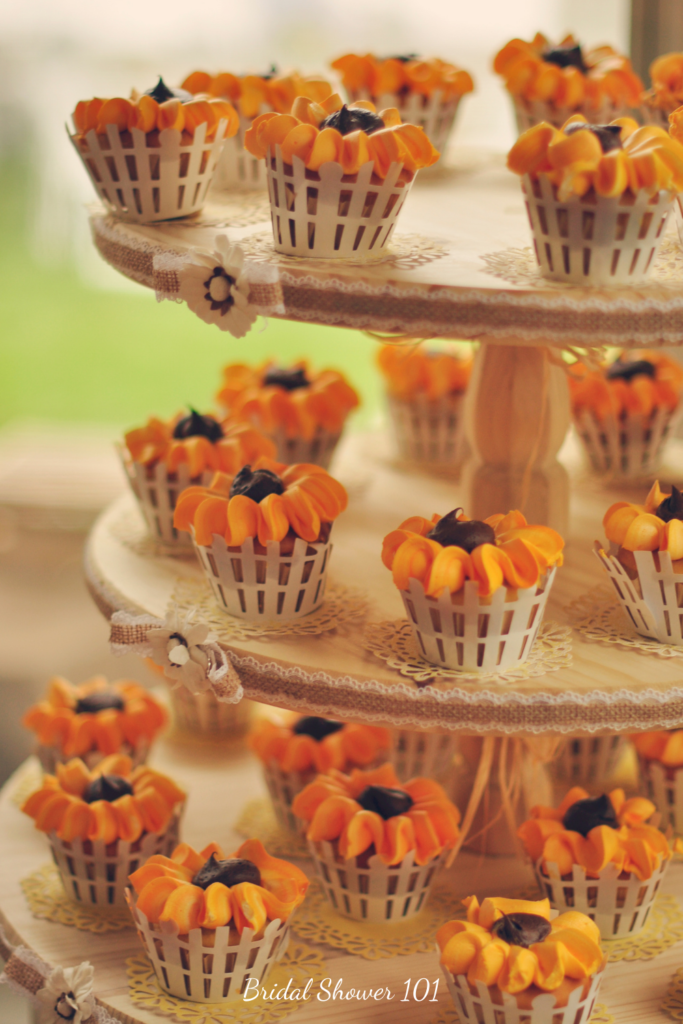 sunflower cupcake cak