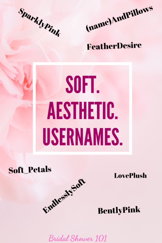 26 Super Soft Aesthetic Usernames | Bridal Shower 101