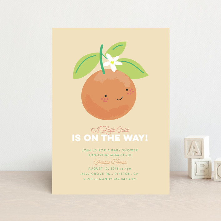 little cutie baby shower invitations