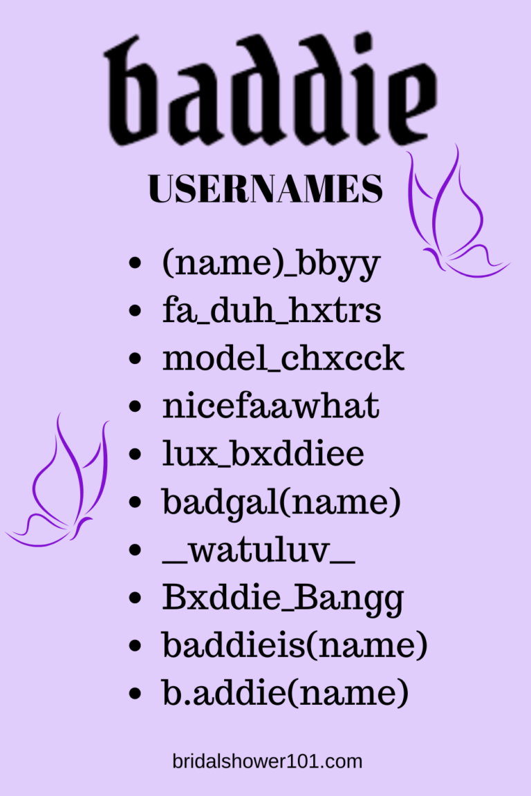 What Is A Good Baddie Name