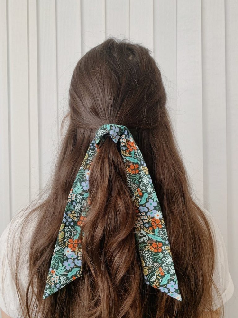 Cottagecore Hairstyles floral scarf