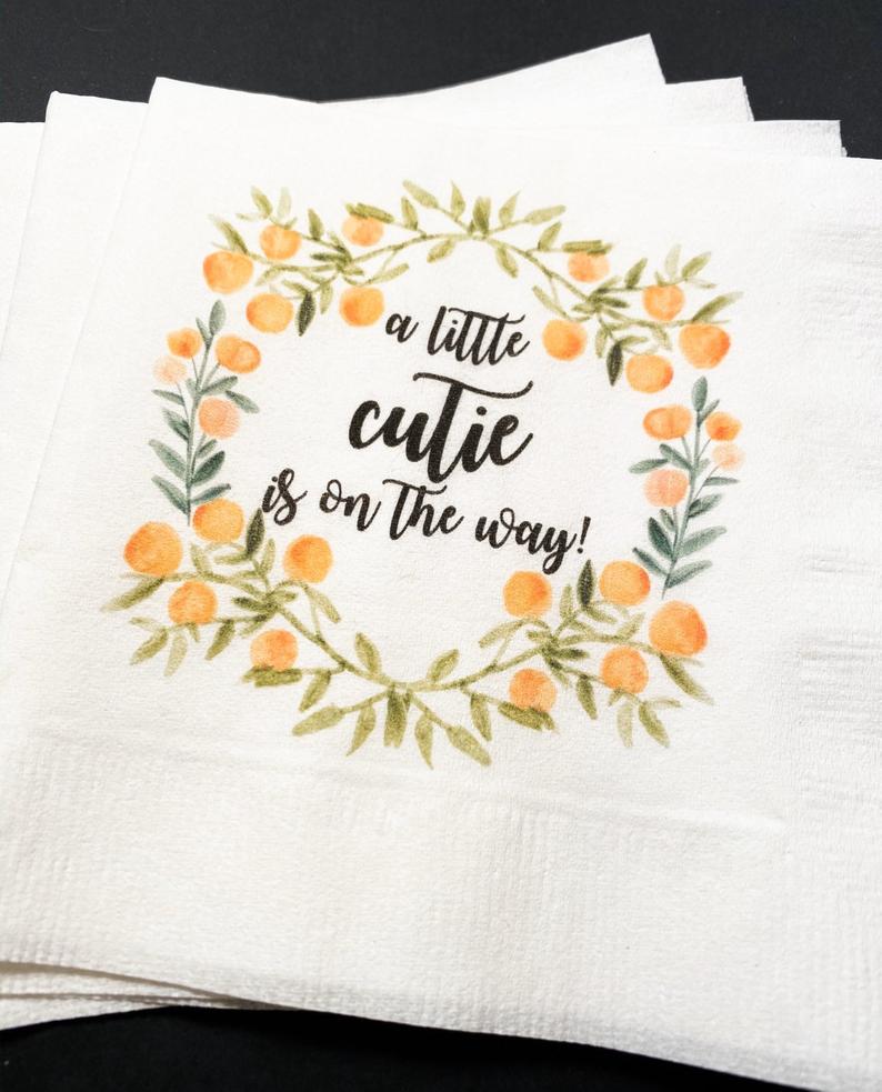 little-cutie-baby-shower-napkins | Bridal Shower 101