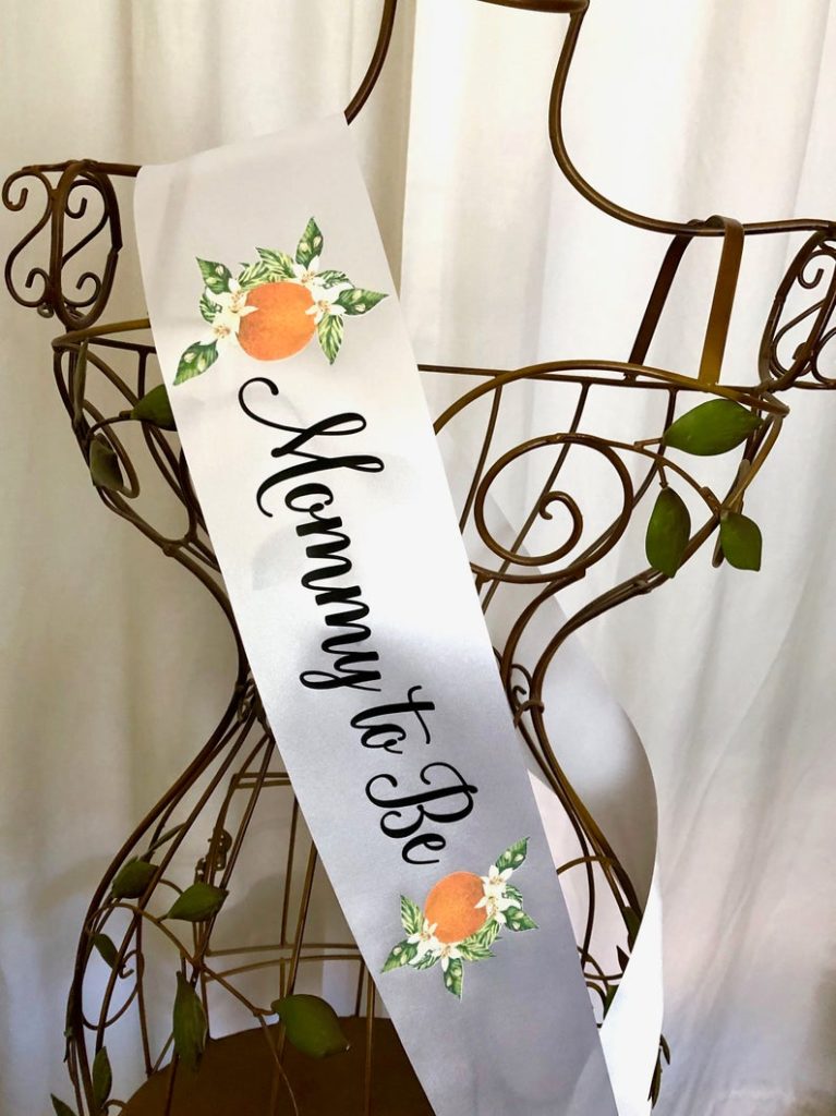 little cutie baby shower sash