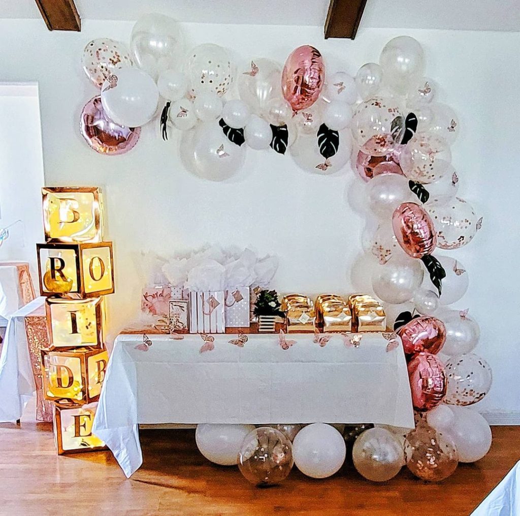 bridal shower balloon garland